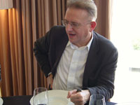 Richard Geoffroy enjoys caviar a la royale