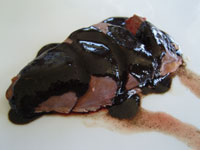 The spicy flavors of squab in black mole pair well with the intense flavors of the Dom Pérignon 1999 Vintage