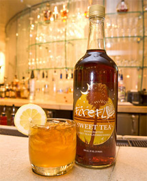 A bottle of Firefly Sweet Tea vodka