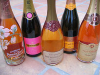 A selection of Rosé Champagnes Rosé Champagnes