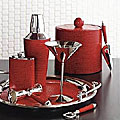 Julia Knight Red Leather Barware