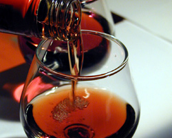 Cognac being poured into a glass