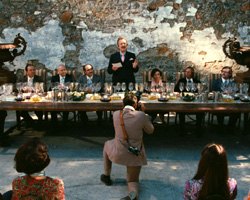 Bottle Shock's rendition of Steven Spurrier (Alan Rickman) hosting the 1976 "Judgment of Paris"