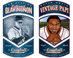 Atlanta Braves’ Tom Glavine (Cabernet Glavingnon) and Boston Red Sox’s David Ortiz (Vintage Papi).