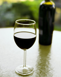 A glass of wine