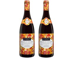 Two bottles of Georges Duboeuf’s 2008 Beaujolais Nouveau