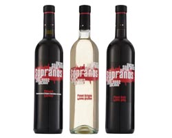 The Sopranos Chianti, Pinot Grigio and Pinot Noir