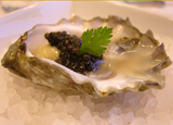 Washington Kumamoto Oyster and Osetra Caviar Paired with J Vintage Brut, from the J Vineyards & Winery's Essence Tasting
