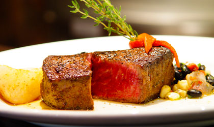 A juicy cut of steak
