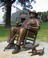 A statue of Booker Noe, great grandson of the legendary Jim Beam