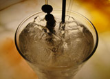 Blueberi Moscow Mule, the signature drink at Jer-ne restaurant + bar at The Ritz-Carlton, Marina del Rey