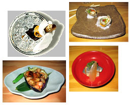 Mori Sushi created these dishes to match with Veuve Clicquot's La Grande Dame
