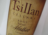 Tsillan Cellars 2007 Estate Malbec