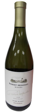 A bottle of Robert Mondavi 2008 Fume Blanc Reserve, our Wine of the Week review A bottle of Robert Mondavi 2008 Fume Blanc Reserve, our Wine of the Week review