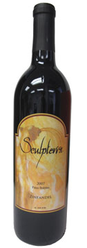 A bottle of Sculpterra 2007 Zinfandel, our Wine of the Week review