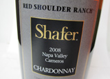 Wine label of Shafer Vineyards 2008 Red Shoulder Ranch Chardonnay, our Wine of the Week review