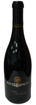 A bottle of Riverbench 2008 Mesa Pinot Noir, our Wine of the Week review