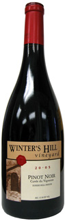 Winter's Hill Vineyard's 2005 Pinot Noir Cuvée du Vigneron