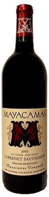 Bottle of 2002 Mayacamas Cabernet Sauvignon Wine